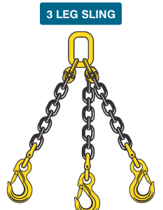 3 Leg chain sling available at Badger Brands