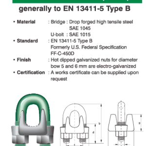 Green Pin wire rope clips available at Badger Brands