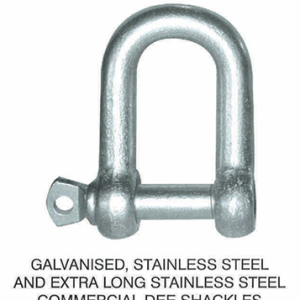 Galvanised, Stainless and extra-long Stainless Steel Commercial DEE Shackles available at Badger Brands