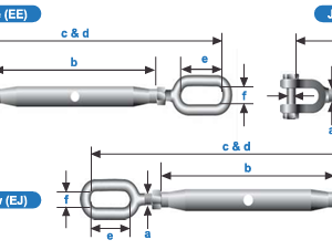 Closed Body Rigging Screws available at Badger Brands