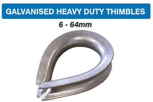 Galvanised Heavy Duty Thimbles available at Badger Brands