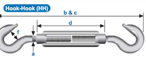 Turnbuckles Hook and Hook available at Badger Brands