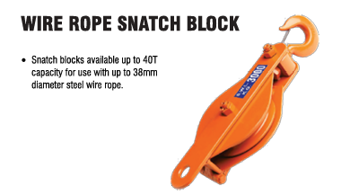 Wire Rope Snatch Block Available at Badger Brands